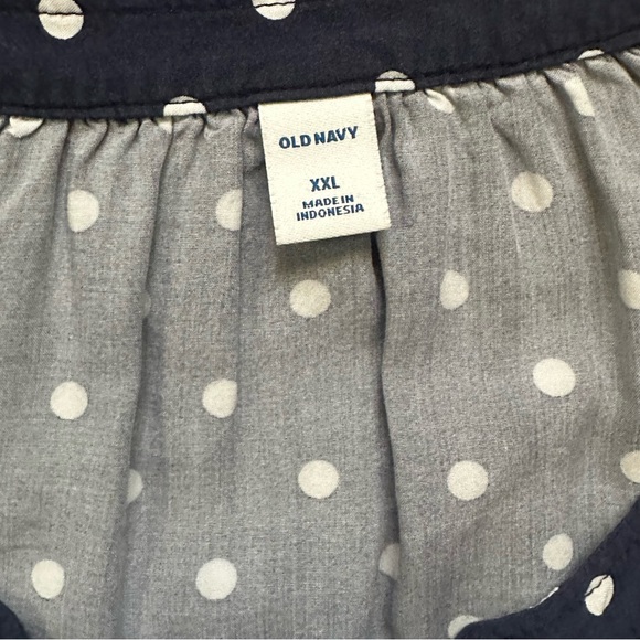 Old Navy Blue & White Polka Dot V-Neck Tunic - Picture 8 of 9